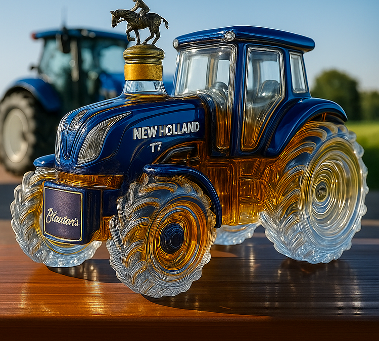 Klasična boca viskija u obliku traktora New Holland T7